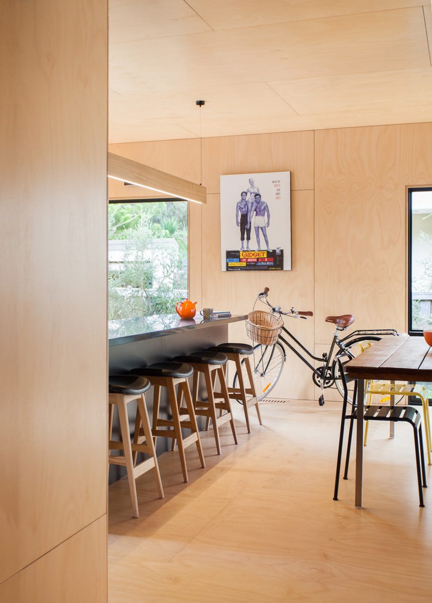 archiblox blairgowrie house kitchen with bike