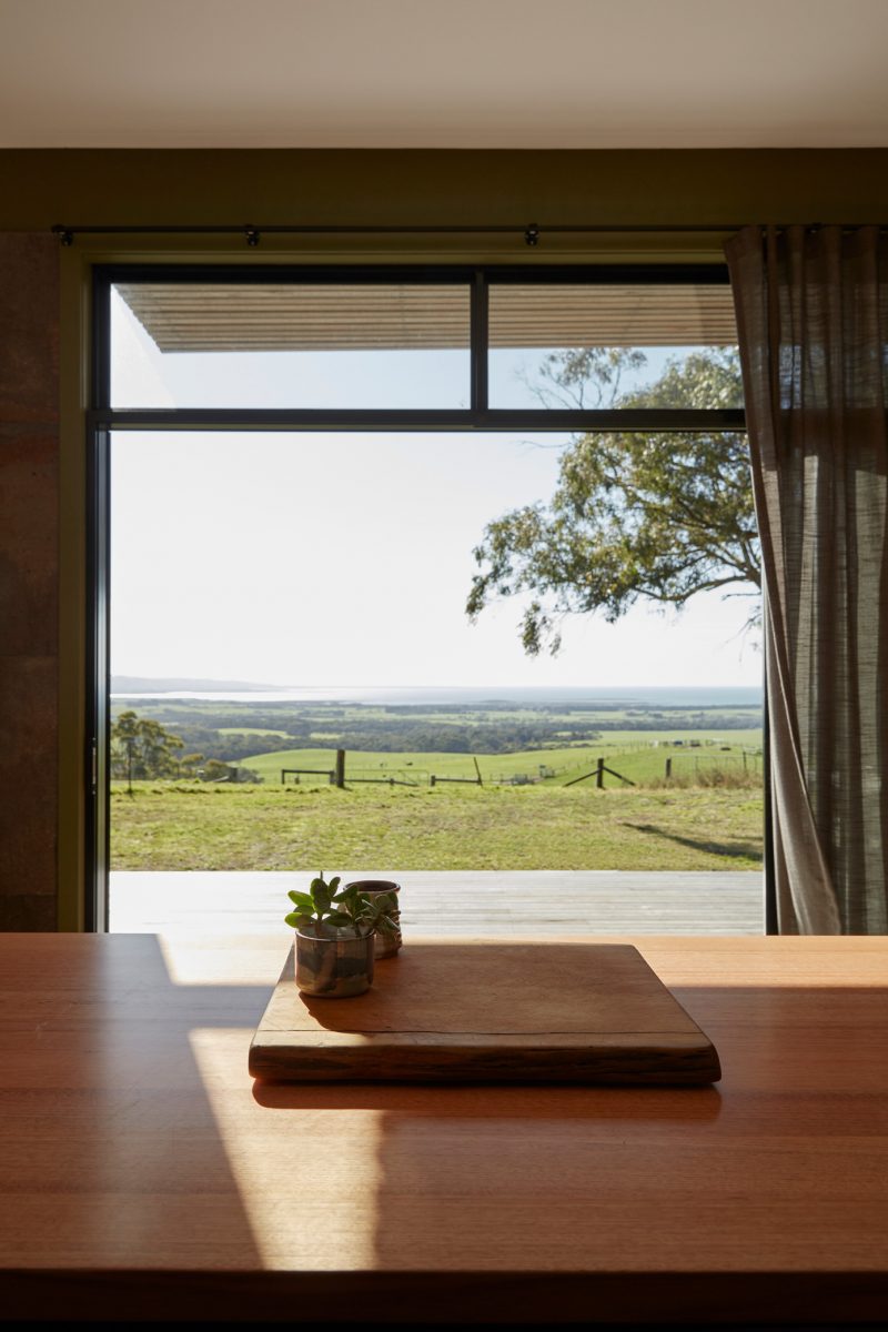 archiblox fish creek interior bench view outside