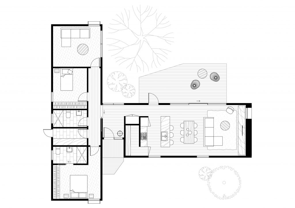 Modern L Shaped House Floor Plan