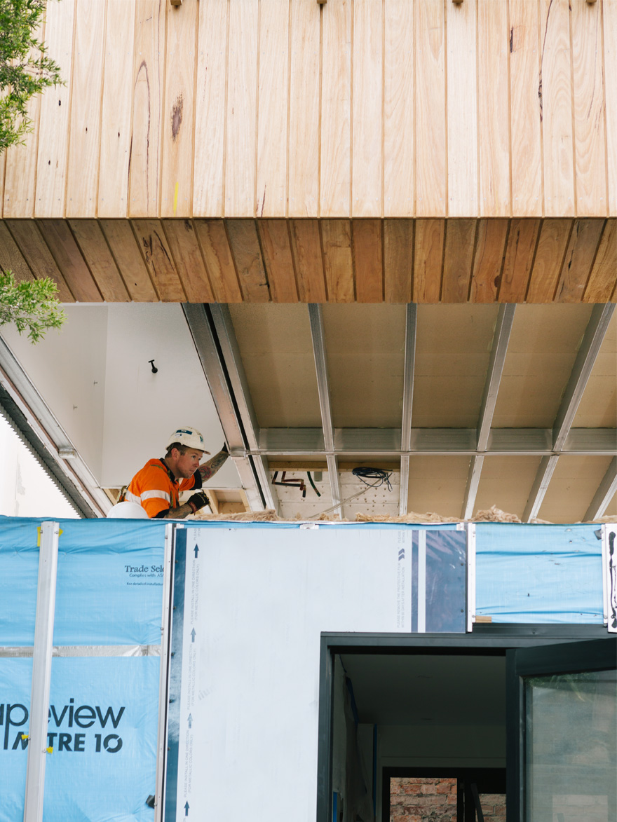 archiblox cremorne house install on site close up